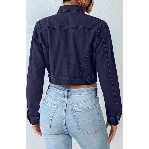 Womens Casual Denim Jacket Outfit Trendy Street Style Fashionable Jacket - Picture 4 of 4